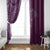 Hawaiian Manta Ray and Polynesian Tribal Tattoo Window Curtain Pink Color LT03