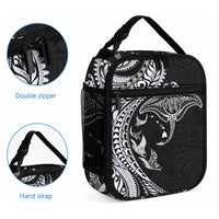 Hawaiian Manta Ray and Polynesian Tribal Tattoo Lunch Bag