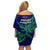 Papua New Guinea Bougainville Off Shoulder Short Dress PNG Birds Of Paradise Polynesian Arty Style LT03 - Polynesian Pride