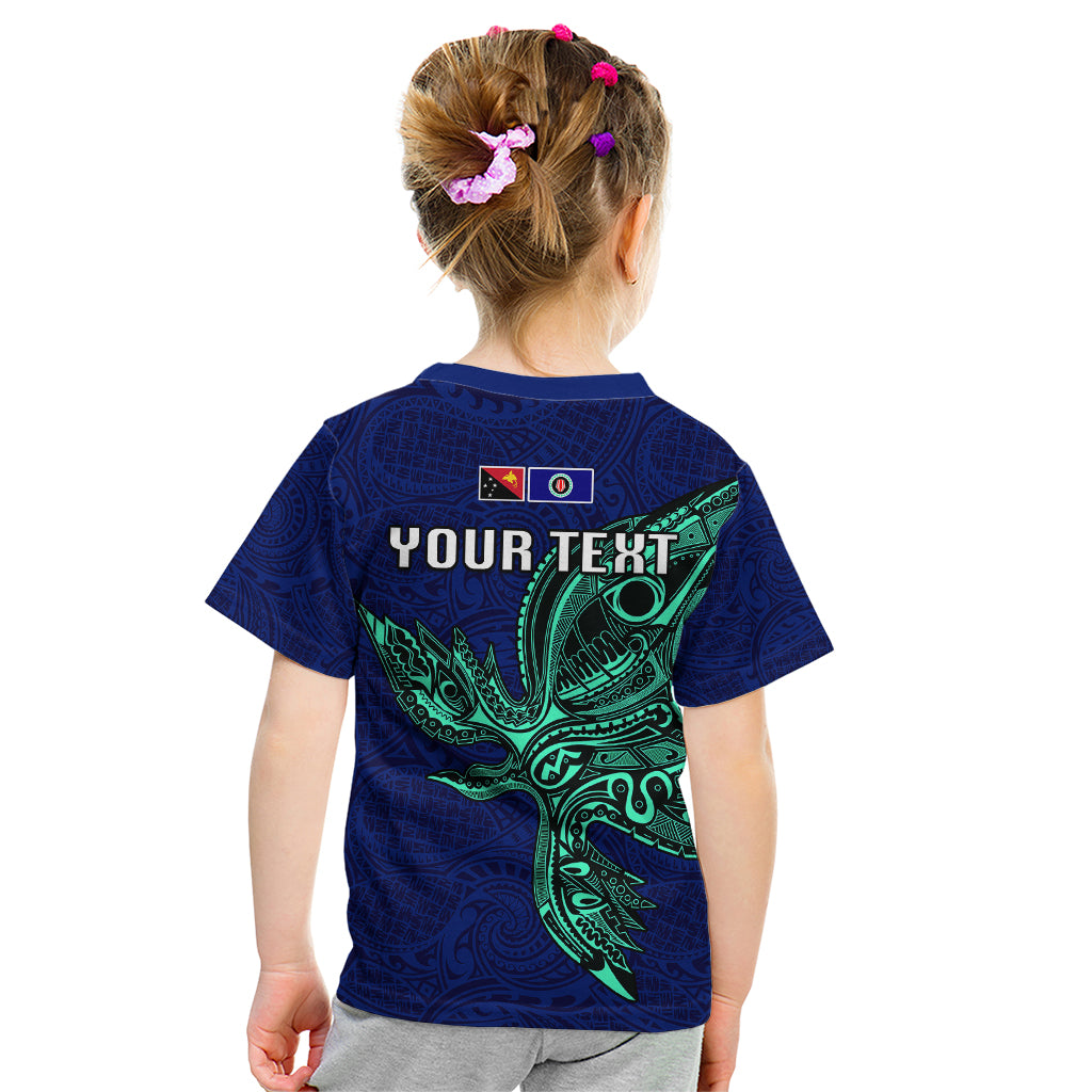 Custom Papua New Guinea Bougainville Kid T Shirt PNG Birds Of Paradise Polynesian Arty Style LT03 - Polynesian Pride