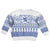 Scottish Christmas Kid Ugly Christmas Sweater Scotland Thistle and Celtic Knot White-Blue Color - Polynesian Pride