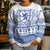 Scottish Christmas Kid Ugly Christmas Sweater Scotland Thistle and Celtic Knot White-Blue Color - Polynesian Pride