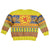 Scottish Christmas Kid Ugly Christmas Sweater Scotland Thistle and Celtic Knot Yellow-Red Color - Polynesian Pride