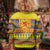 Scottish Christmas Kid Ugly Christmas Sweater Scotland Thistle and Celtic Knot Yellow-Red Color - Polynesian Pride
