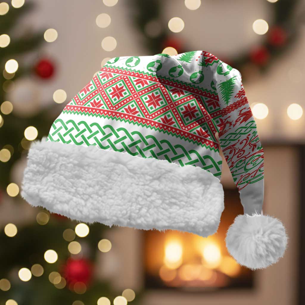 Welsh Christmas Santa Hat Awen and Celtics Culture with Xmas Elements - Polynesian Pride