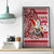 Custom Hawaii Mele Kalikimaka Canvas Wall Art Santa Claus Surfing with Hawaiian Pattern Striped Red Style LT03 - Polynesian Pride