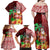 Hawaii Mele Kalikimaka Family Matching Off Shoulder Maxi Dress and Hawaiian Shirt Santa Claus and Hula Girl Tropical Folwer with Hawaiian Pattern LT03 - Polynesian Pride