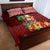 Custom Hawaii Mele Kalikimaka Quilt Bed Set Santa Claus and Hula Girl Tropical Folwer with Hawaiian Pattern LT03 - Polynesian Pride