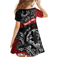 Aotearoa Toitu Te Tiriti Family Matching Long Sleeve Bodycon Dress and Hawaiian Shirt Honoring Te Tiriti o Waitangi Maori Haka LT03 - Polynesian Pride