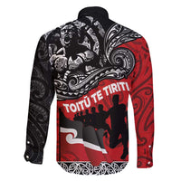 Aotearoa Toitu Te Tiriti Family Matching Off Shoulder Maxi Dress and Hawaiian Shirt Honoring Te Tiriti o Waitangi Maori Haka LT03 - Polynesian Pride