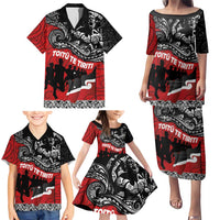 Aotearoa Toitu Te Tiriti Family Matching Puletasi and Hawaiian Shirt Honoring Te Tiriti o Waitangi Maori Haka LT03 - Polynesian Pride