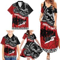 Aotearoa Toitu Te Tiriti Family Matching Summer Maxi Dress and Hawaiian Shirt Honoring Te Tiriti o Waitangi Maori Haka LT03 - Polynesian Pride
