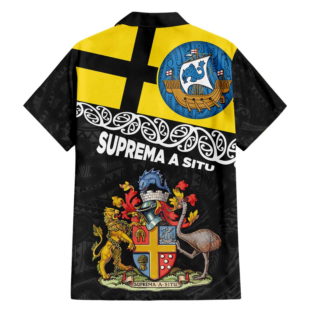 New Zealand Wellington Family Matching Off Shoulder Maxi Dress and Hawaiian Shirt The Capital's Emblems Flag and Koru Art LT03 - Polynesian Pride