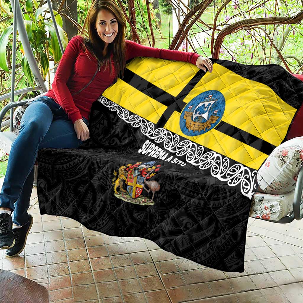 New Zealand Wellington Quilt The Capital's Emblems Flag and Koru Art LT03 - Polynesian Pride