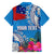 Personalised Samoa Coat Of Arms Family Matching Summer Maxi Dress and Hawaiian Shirt Tropical Flower Blue Polynesian Pattern LT03 - Polynesian Pride