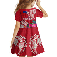 Personalised Samoa Coat Of Arms Family Matching Off Shoulder Maxi Dress and Hawaiian Shirt Tropical Flower Red Polynesian Pattern LT03 - Polynesian Pride