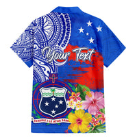 Personalised Samoa Coat Of Arms Family Matching Mermaid Dress and Hawaiian Shirt Hibiscus Polynesian Tattoo Pattern LT03 - Polynesian Pride