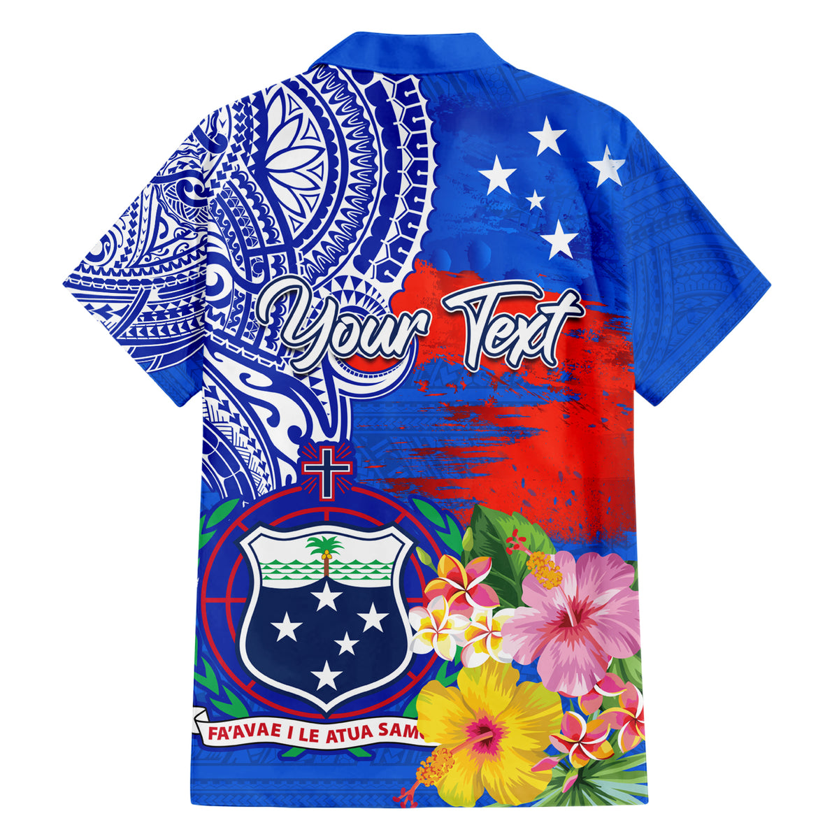 Personalised Samoa Coat Of Arms Family Matching Short Sleeve Bodycon Dress and Hawaiian Shirt Hibiscus Polynesian Tattoo Pattern LT03 - Polynesian Pride