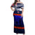 New Zealand and Australia ANZAC Day Family Matching Off Shoulder Maxi Dress and Hawaiian Shirt Lest We Forget Red Poppy Flowers and Soldier LT03 Mom's Dress Blue - Polynesian Pride