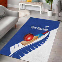 New Zealand Cricket Area Rug Kiwi Birds Haka Dance Blue Fern Sporty Style LT03 - Polynesian Pride