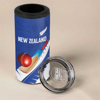 Custom New Zealand Cricket 4 in 1 Can Cooler Tumbler Kiwi Birds Haka Dance Blue Fern Sporty Style LT03 - Polynesian Pride