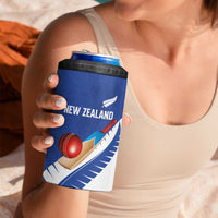 Custom New Zealand Cricket 4 in 1 Can Cooler Tumbler Kiwi Birds Haka Dance Blue Fern Sporty Style LT03 - Polynesian Pride