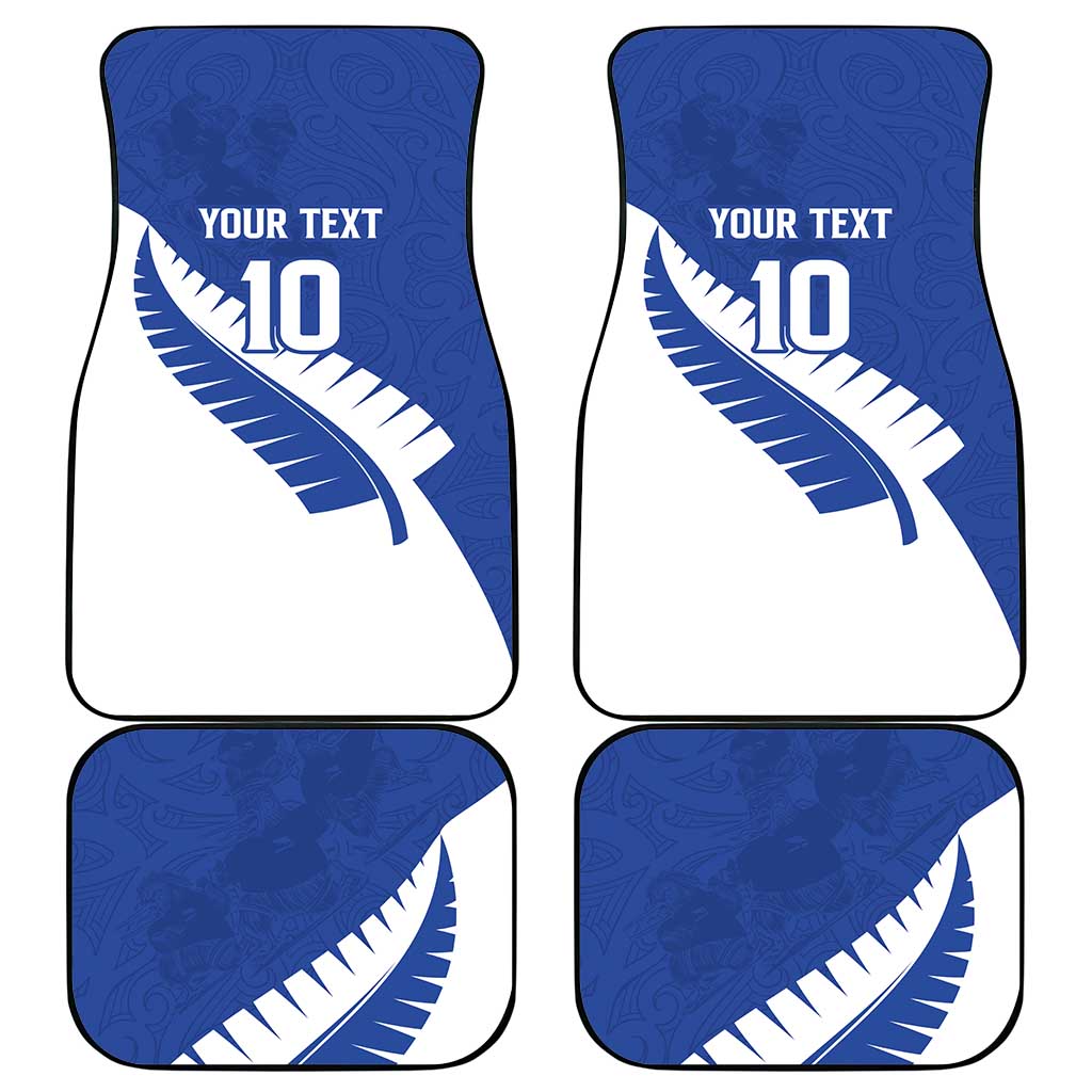 Custom New Zealand Cricket Car Mats Kiwi Birds Haka Dance Blue Fern Sporty Style