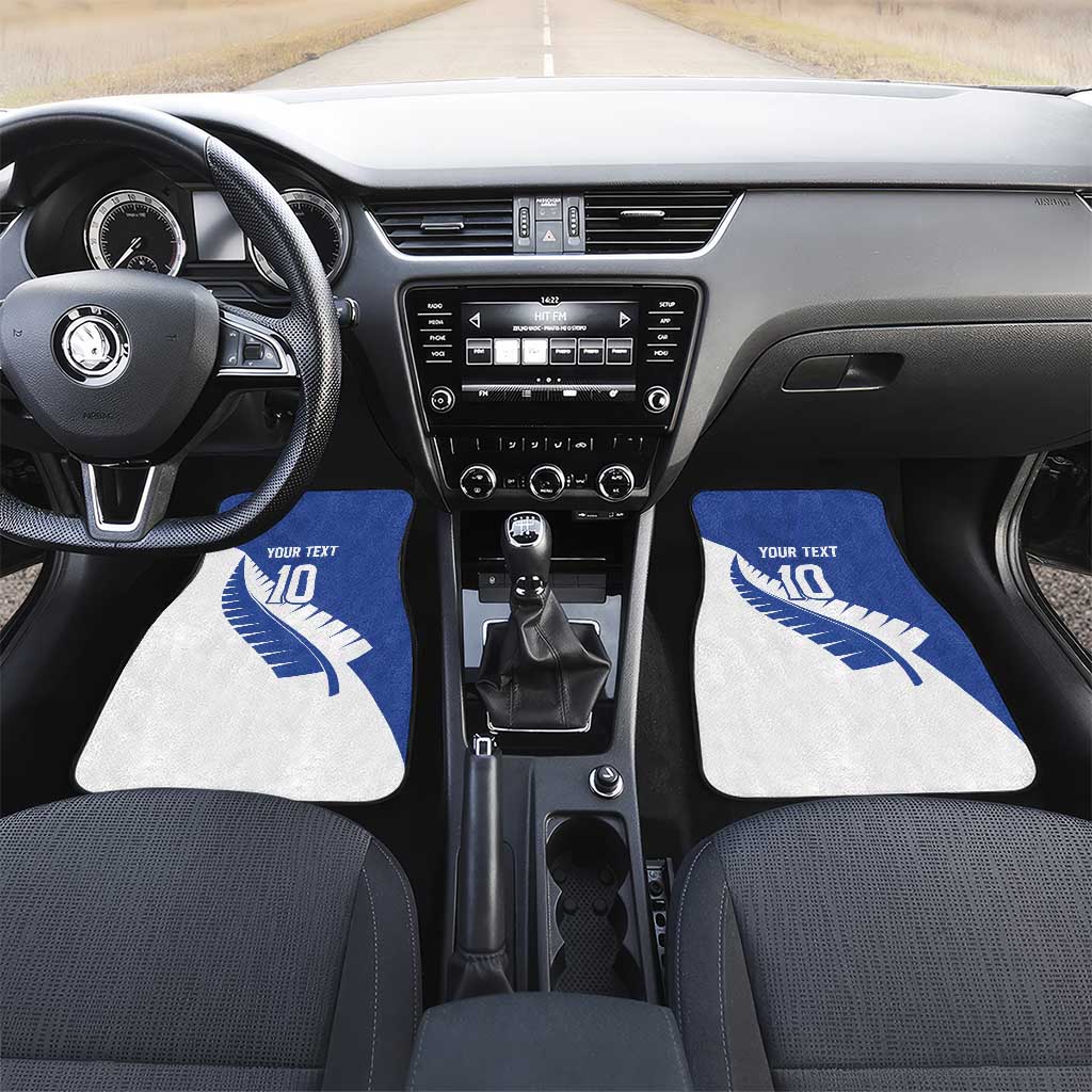 Custom New Zealand Cricket Car Mats Kiwi Birds Haka Dance Blue Fern Sporty Style