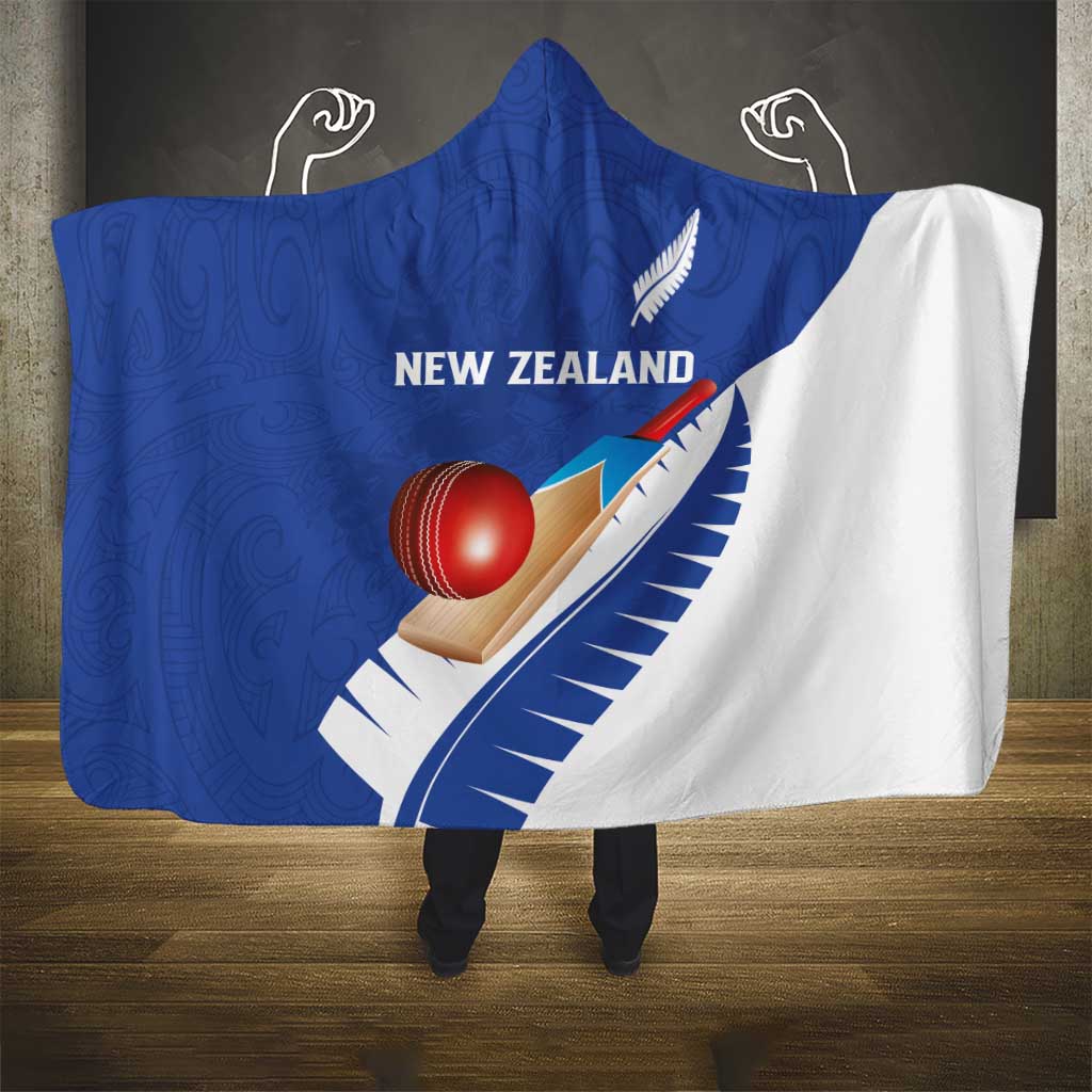 New Zealand Cricket Hooded Blanket Kiwi Birds Haka Dance Blue Fern Sporty Style LT03 - Polynesian Pride