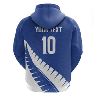 Custom New Zealand Cricket Hoodie Kiwi Birds Haka Dance Blue Fern Sporty Style LT03 - Polynesian Pride