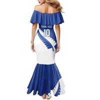 Custom New Zealand Cricket Mermaid Dress Kiwi Birds Haka Dance Blue Fern Sporty Style LT03 - Polynesian Pride