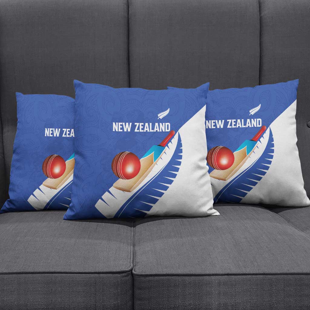 New Zealand Cricket Pillow Cover Kiwi Birds Haka Dance Blue Fern Sporty Style LT03 - Polynesian Pride