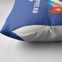 New Zealand Cricket Pillow Cover Kiwi Birds Haka Dance Blue Fern Sporty Style LT03 - Polynesian Pride