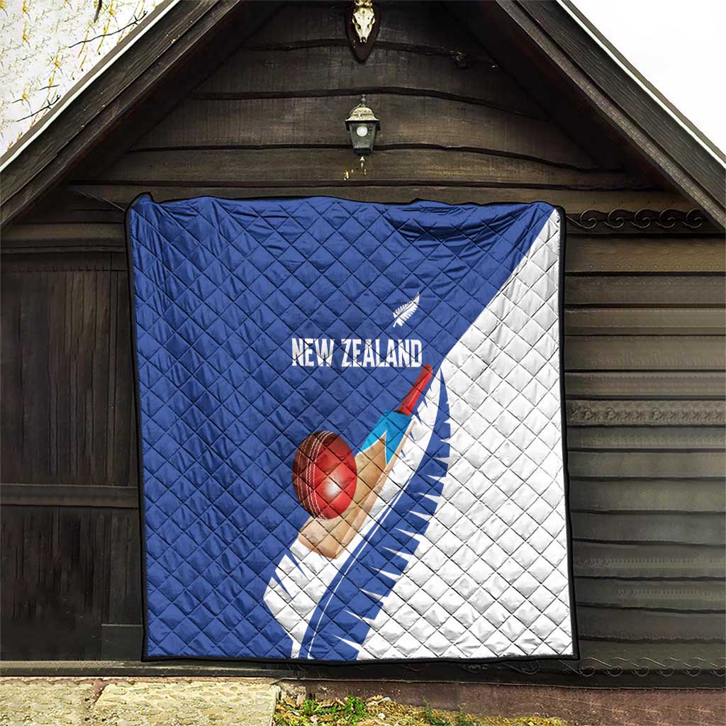 New Zealand Cricket Quilt Kiwi Birds Haka Dance Blue Fern Sporty Style