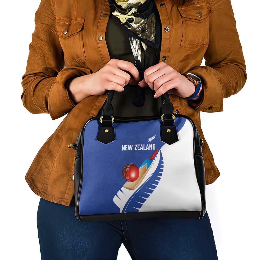 New Zealand Cricket Shoulder Handbag Kiwi Birds Haka Dance Blue Fern Sporty Style