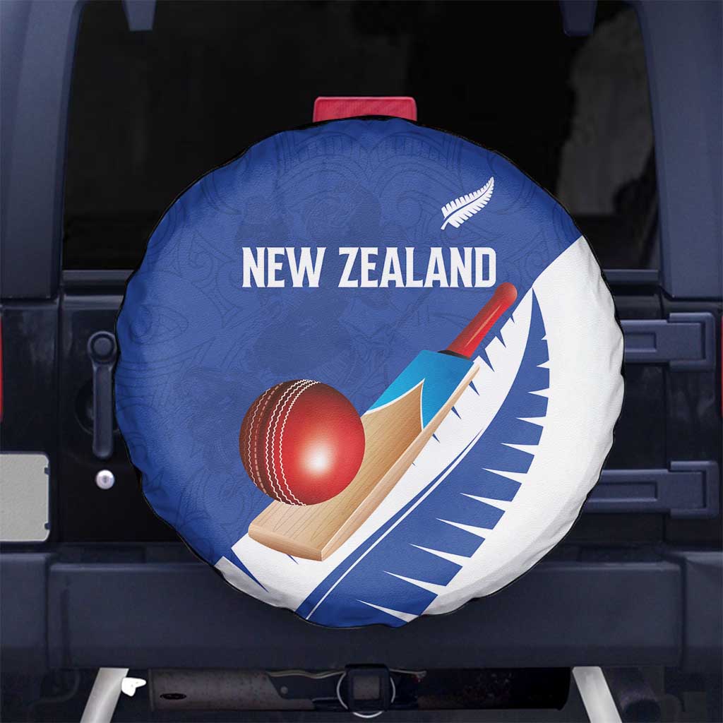 New Zealand Cricket Spare Tire Cover Kiwi Birds Haka Dance Blue Fern Sporty Style