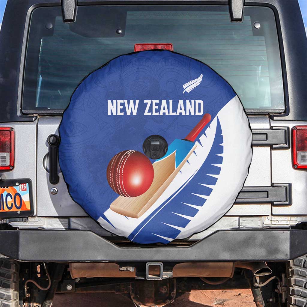 New Zealand Cricket Spare Tire Cover Kiwi Birds Haka Dance Blue Fern Sporty Style LT03 Blue - Polynesian Pride