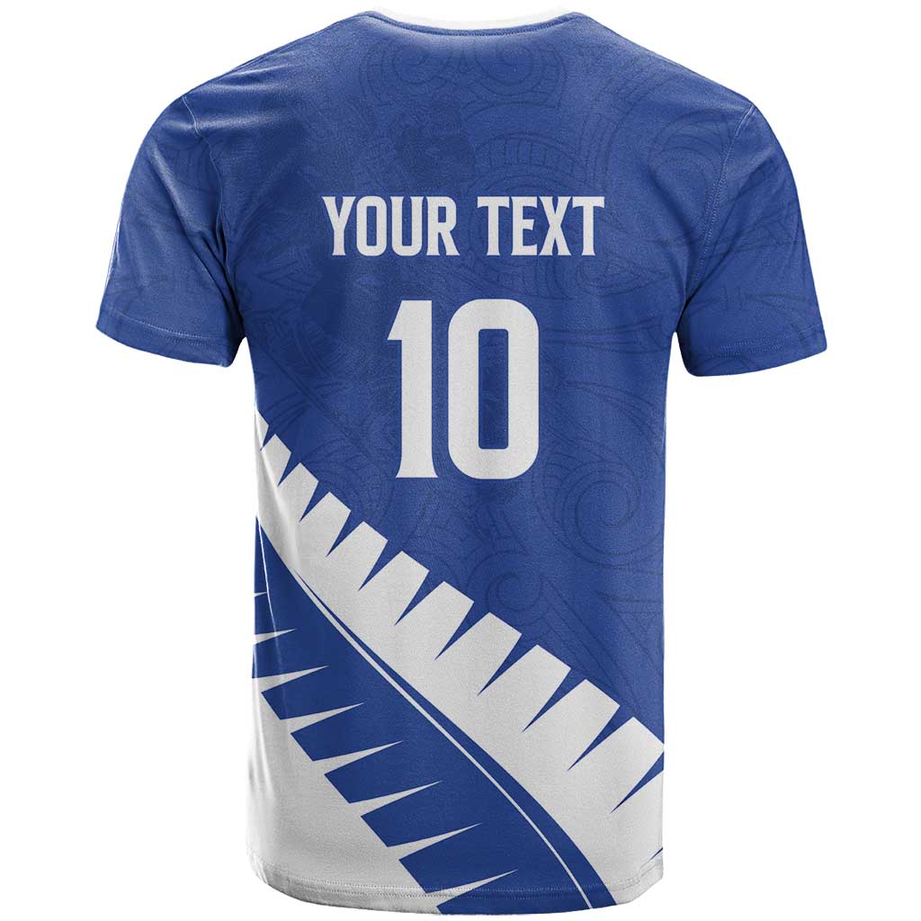 Custom New Zealand Cricket T Shirt Kiwi Birds Haka Dance Blue Fern Sporty Style LT03 - Polynesian Pride