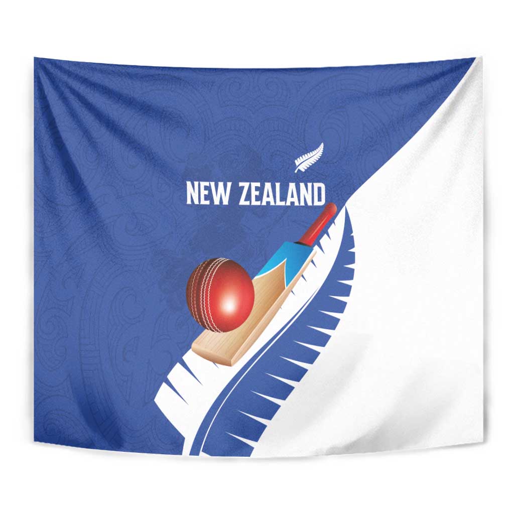 New Zealand Cricket Tapestry Kiwi Birds Haka Dance Blue Fern Sporty Style LT03 - Polynesian Pride
