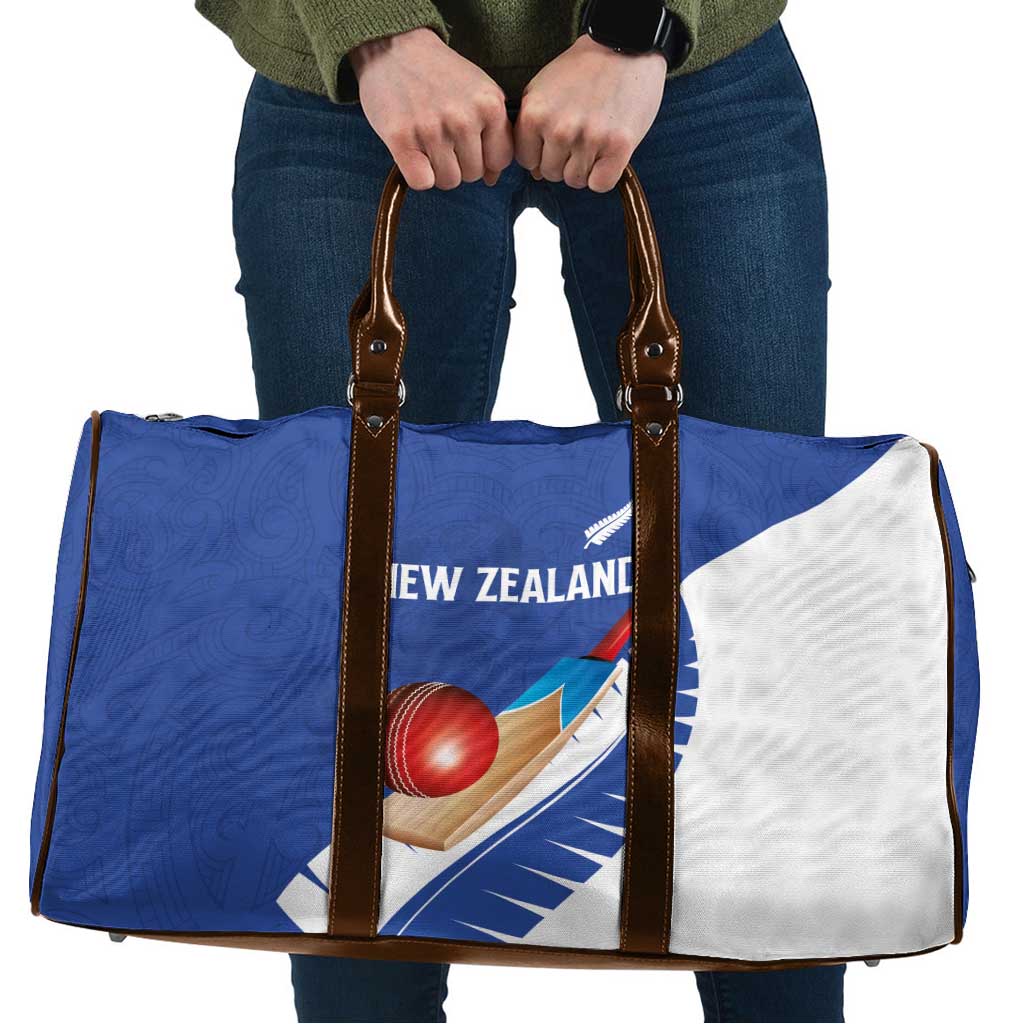 New Zealand Cricket Travel Bag Kiwi Birds Haka Dance Blue Fern Sporty Style LT03 Blue - Polynesian Pride