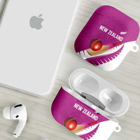 New Zealand Cricket AirPods Case Kiwi Birds Haka Dance Pink Fern Sporty Style LT03 - Polynesian Pride