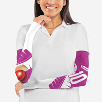 Custom New Zealand Cricket Arm Sleeves Kiwi Birds Haka Dance Pink Fern Sporty Style LT03 - Polynesian Pride
