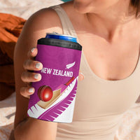 Custom New Zealand Cricket 4 in 1 Can Cooler Tumbler Kiwi Birds Haka Dance Pink Fern Sporty Style LT03 - Polynesian Pride