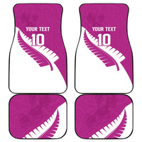 Custom New Zealand Cricket Car Mats Kiwi Birds Haka Dance Pink Fern Sporty Style LT03 - Polynesian Pride