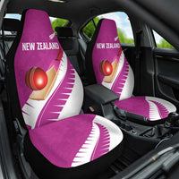 New Zealand Cricket Car Seat Cover Kiwi Birds Haka Dance Pink Fern Sporty Style LT03 One Size Pink - Polynesian Pride