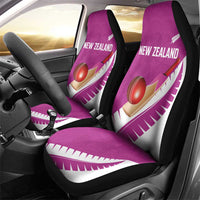 New Zealand Cricket Car Seat Cover Kiwi Birds Haka Dance Pink Fern Sporty Style LT03 - Polynesian Pride