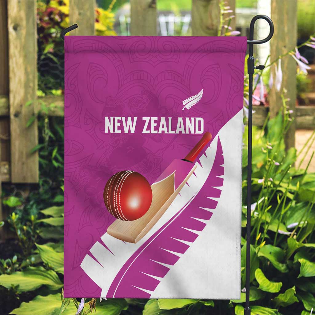 New Zealand Cricket Garden Flag Kiwi Birds Haka Dance Pink Fern Sporty Style LT03 Garden Flag Pink - Polynesian Pride