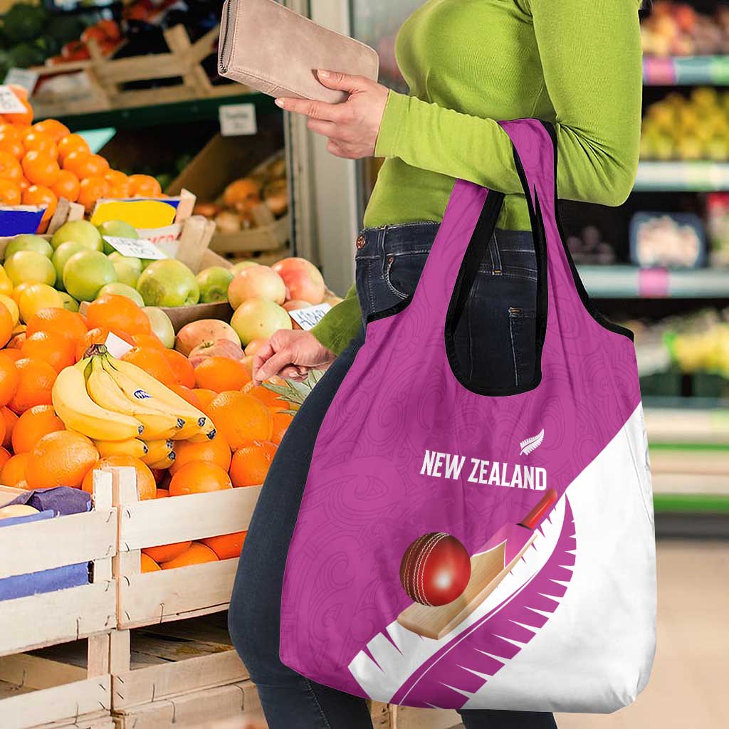 New Zealand Cricket Grocery Bag Kiwi Birds Haka Dance Pink Fern Sporty Style LT03 - Polynesian Pride
