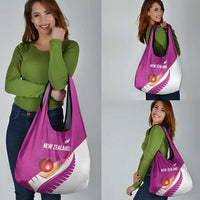 New Zealand Cricket Grocery Bag Kiwi Birds Haka Dance Pink Fern Sporty Style LT03 - Polynesian Pride