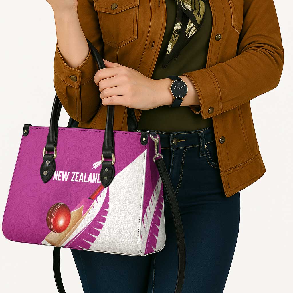 New Zealand Cricket Leather Bag Kiwi Birds Haka Dance Pink Fern Sporty Style LT03 - Polynesian Pride
